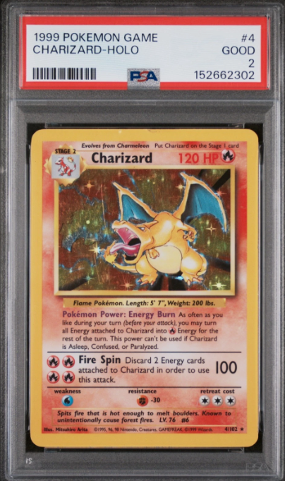 PSA 2 Charizard (Base Set, 1999)