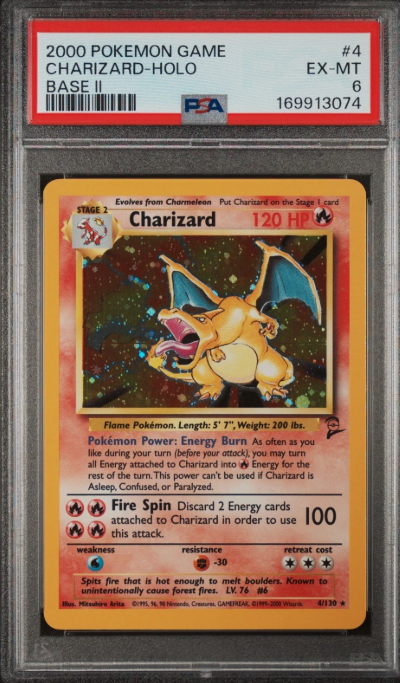 PSA 6 Charizard (Base Set 2, 2000)